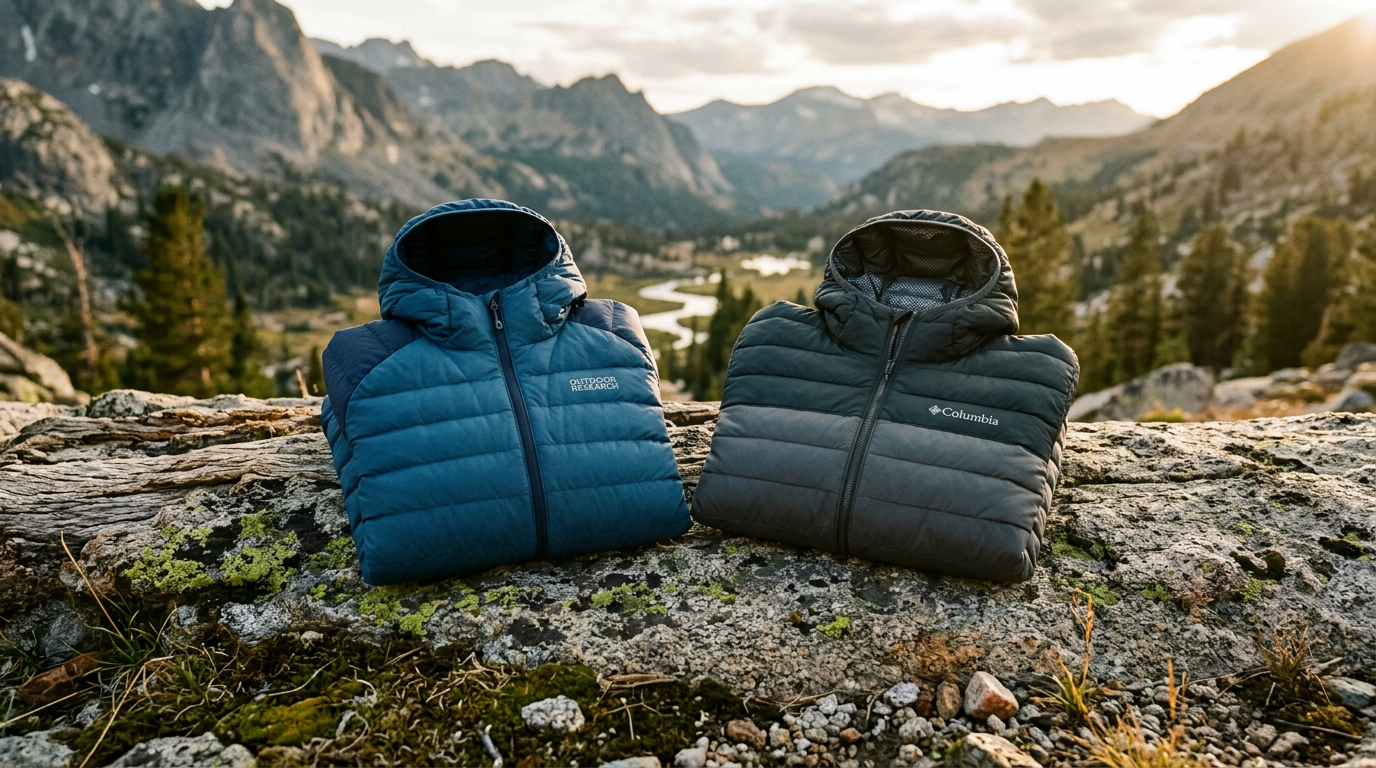 Outdoor Research Women's Helium Insulated Hoodie vs Columbia Men's Powder Lite II Insulated Puffer Jacket