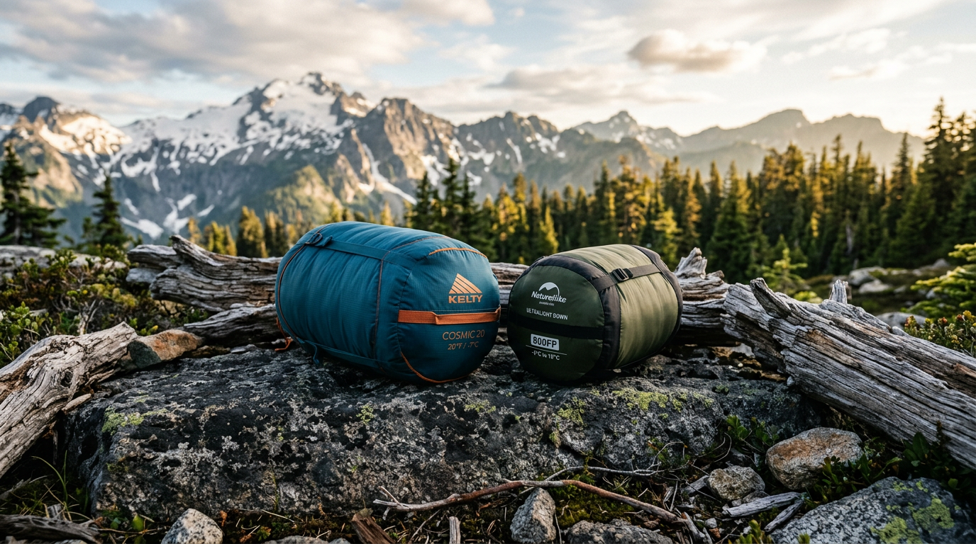 Kelty Cosmic 20 vs Naturehike Ultralight Down Sleeping Bag Comparison