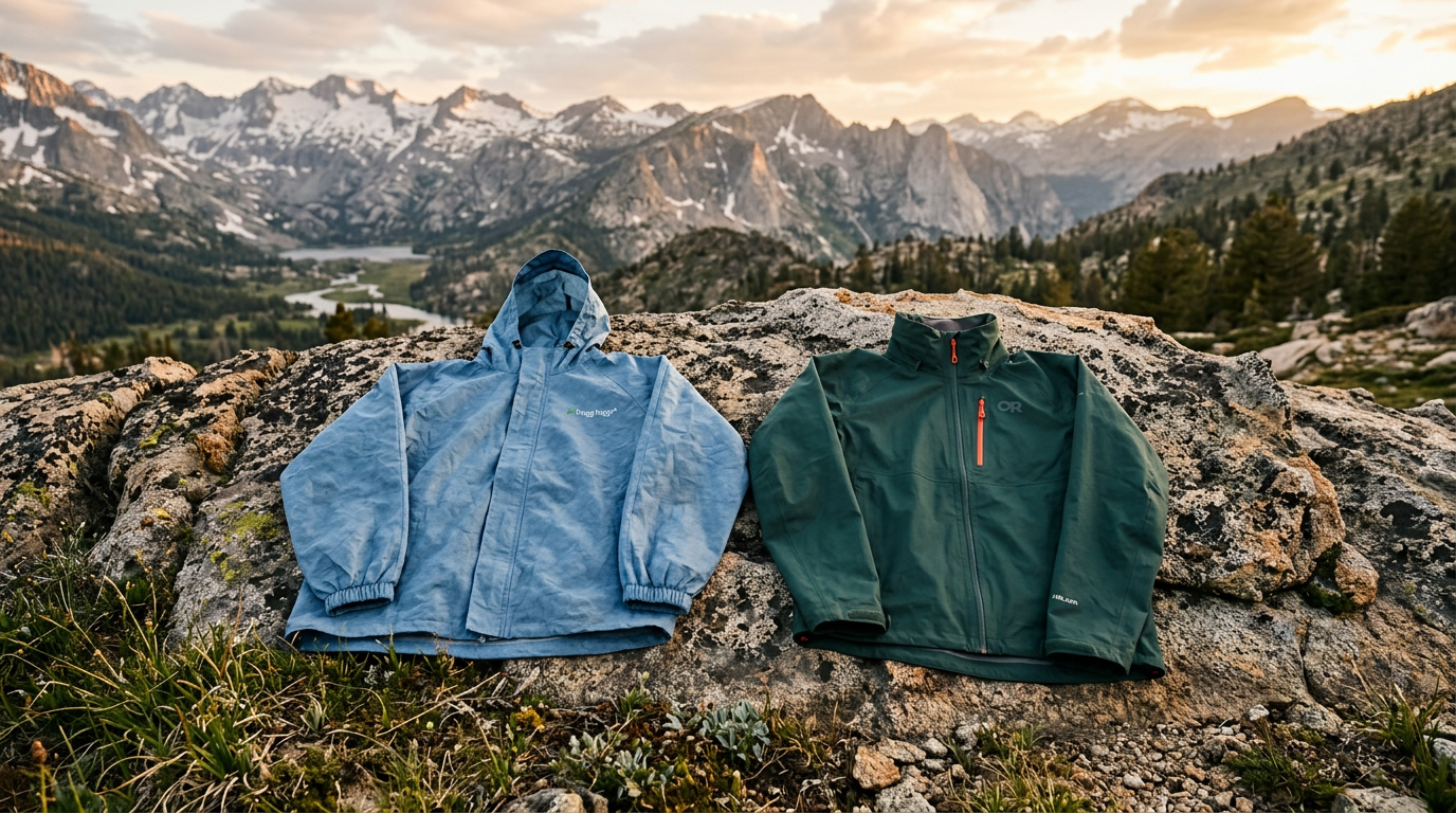 Outdoor Research Helium Rain Jacket vs FROGG TOGGS Ultra-Lite2 Rain Suit