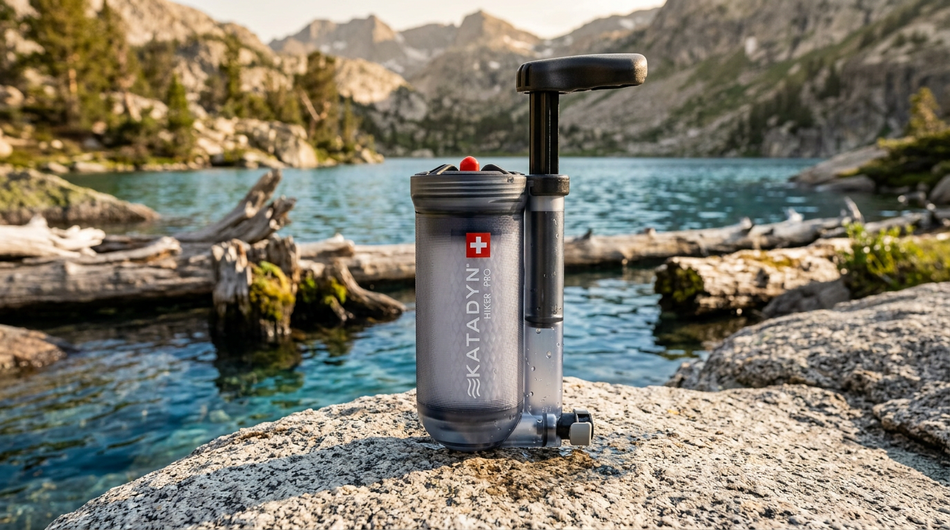 Katadyn Hiker Pro Hand Pump Water Filter for Backpacking, Camping, Emergency Survival