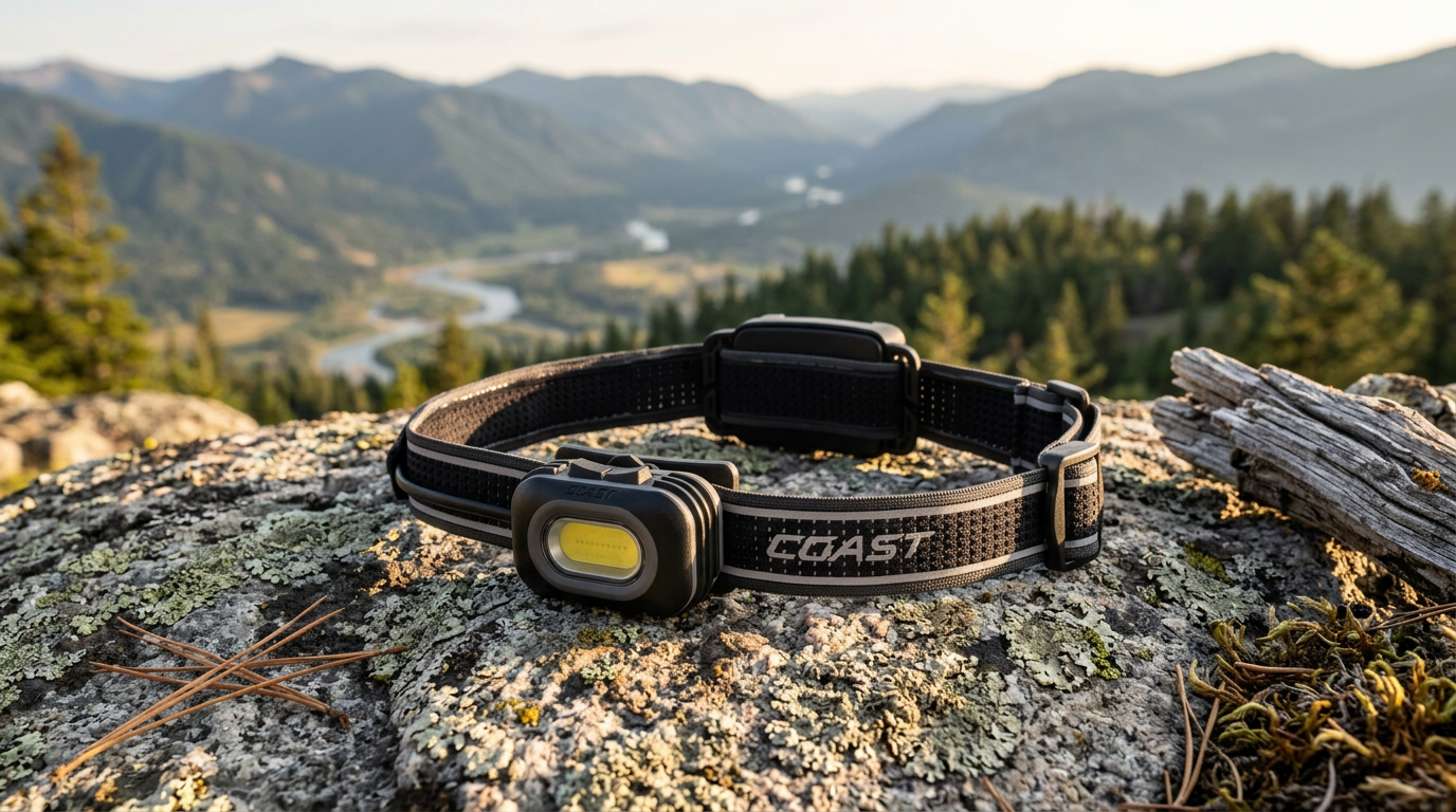 Coast RL10R 750 Lumen Rechargeable LED Headlamp with Variable Light Control and Rear Safety Signal